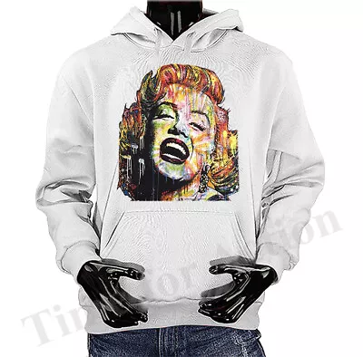 Monroe American Pop Culture Icon Model Symbols Graphic Pullover Hoodie • $31.32