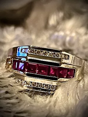 Mens Ruby And Diamond Ring  • $3000