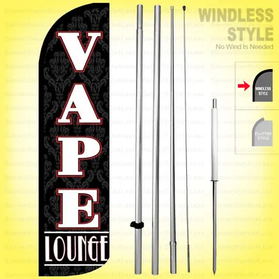 VAPE LOUNGE - Windless Swooper Flag Kit 15' Feather Banner Sign  Kq-h • $64.95