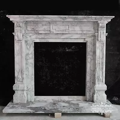 Victorian Style Italian Marble Fireplace Mantel - Tf801 • $5500