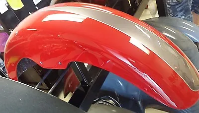 Viper Motorcycle Company Diamondback Fiberglass Front Fender Custom Red Silver • $212.29