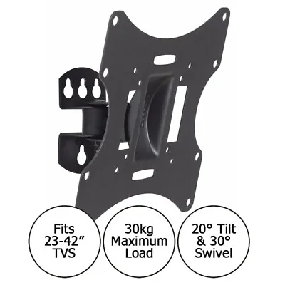£10.99 • Buy DRX 23-42 Inch TV Monitor Wall Bracket Mount Tilt And Swivel With 30kg Capacity