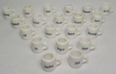 Lot Of 20 Miniature Coffee Tea Cup Personalized Dollhouse Toys Charms Craft Name • $5.87