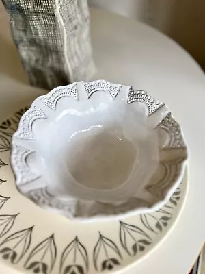 Vietri White Lace Incanto Cereal Bowl Made In Italy Chocolate Clay • $24.30