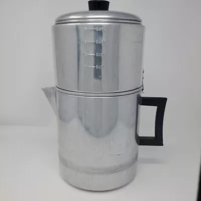 Vintage Drip-O-Lator 18 Cup Coffee Pot Enterprise Aluminum Co. Camping USA • $50