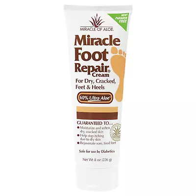 Miracle Foot Repair Cream (8 Oz) Repairs Dry Cracked Heels And Feet 60% Pure Ul • $20