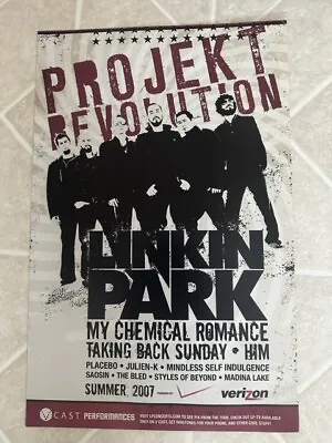 VINTAGE *Linkin Park* 2007 Projekt Revolution Promo Poster My Chemical Romance • $14.99