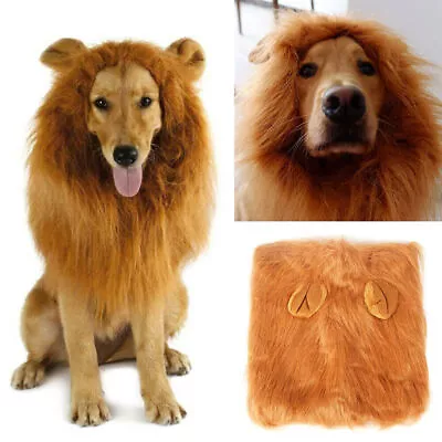 £12.69 • Buy Pet Dog Costume Lion Mane Wigs Funny Cosplay Fancy Dress Up Photo Shoot Prop