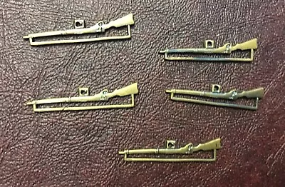 Vintage Aged Brass Military Army Rifle Gun Charm Dangle Pendant Findings Lot • $4.99