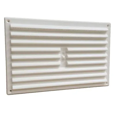 9  X 6  White Plastic Adjustable Air Vent Louvre Grille Cover Hit & Miss • £6.99