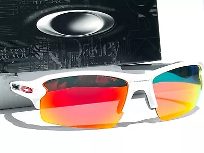 NEW Oakley FLAK 2.0 White W Ducti Red W POLARIZED Galaxy Ruby Sunglass 9188 • $138.88