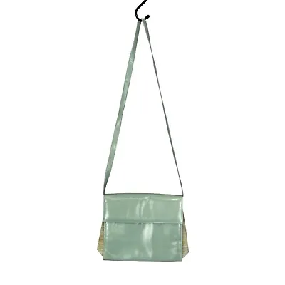 Charles Jourdan Paris Mint Green Leather Crossbody Shoulder Bag Purse • $39.99