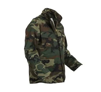 Woodland Camoflage Rothco M65 Military Field Jacket With Liner Size S To 6x • $105.99