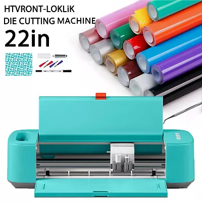 Die Cutting Machine 22inch Smart Die Cutter W/ HTV Heat Transfer Vinyl Bundle • $159.79