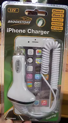 BROOKSTONE 12V IN CAR CHARGER CIGARETTE IPHONE  IPHONE 65 IPAD NANO 7 FREEPOST • £6.99