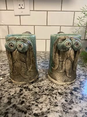 (2)RARE Vintage Richard Marshall Woo Oversized Mug Studio Art Pottery NC Signed • $120