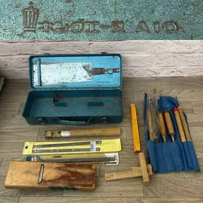 Japanese Vintage Carpenter Tool Set Chisel Hand Plane Hand Saw  Etc /c30y • £0.01