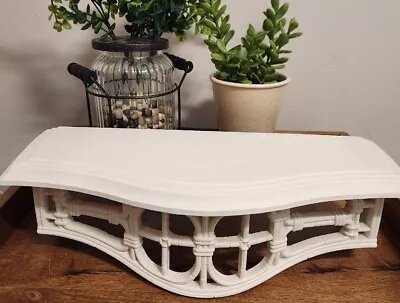 Vintage Home Interior Wall Shelf White Plastic Bamboo 1986 #3067 USA Homco NICE! • $20.97