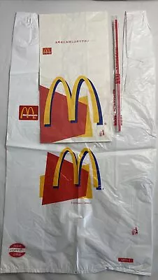 Japanese McDonalds Plastic & Paper Bag + Straw • $5.99