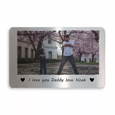 £4.99 • Buy Personalised I Love You Daddy Gift From Daughter Son Photo Card Gift For Daddy