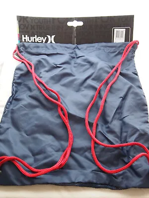 Hurley One And Only Logo Mesh Sack / Gym Bag Blue NWT • $14.99