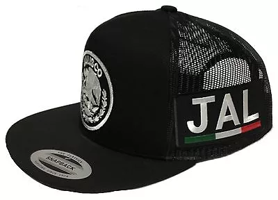 Jalisco Mexico Hat 2 Logos  Black Mesh Snapback Adjustable New Hat • $20