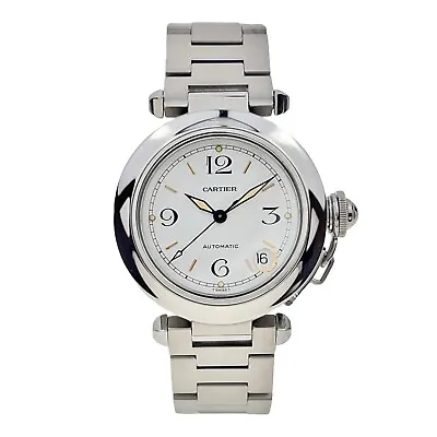 Cartier Pasha Stainless Steel White 35mm Stainless Steel Automatic Watch 2324 • $2495