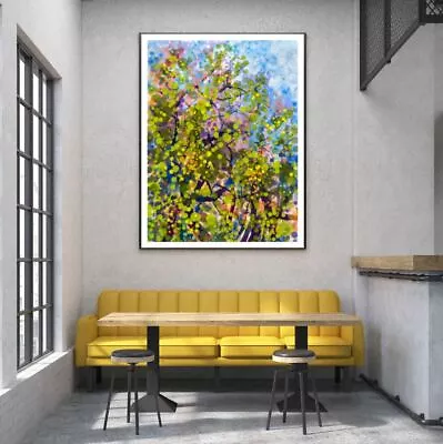 Colorful Flower Tree Painting Print Premium Poster High Quality Choose Sizes • $24.07