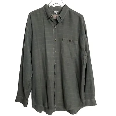The Territory Ahead Shirt Mens Plaid Button Up Shirt Size XXL Green Long Sleeve • $20