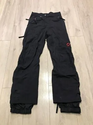 Women's Mammut Dry Tech Ski Pants Snowboarding Trousers Black UK 14 M • £54