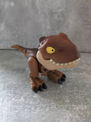 Jurassic World Snap Squad T Rex Dinosaur Figure Brown Tyrannosaurus Mini Toy • £12