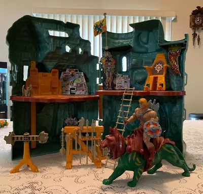 Vintage He-man Castle Grayskull Complete With Figures • $450