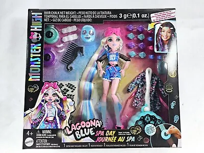 New! Monster High Doll Lagoona Blue Spa Day Playset With Hair Chalk • $36.99