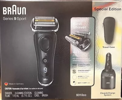 BRAUN Series 9 Sport 9310CC Wet & Dry Clean & Charge System Special Edition • $341.15