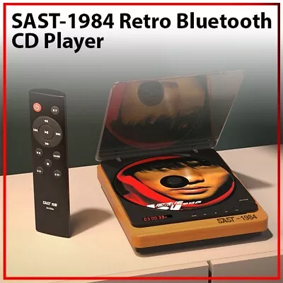 SAST-1984 SA-058 Portable Retro CD Player BT4.2 Bluetooth CD Player AU (U Disk) • $145