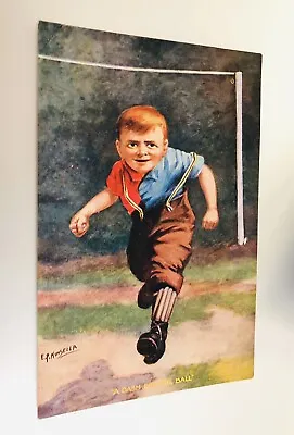 Vintage Postcard; EP KINSELLA ARTIST SIGNED FOOTBALL SOCCER GOAL KEEPER • £6.71