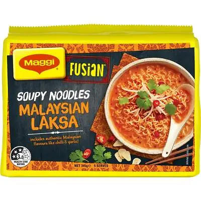 Maggi Fusion Instant Soupy Noodles Malaysian Laksa 5 Pack • $16