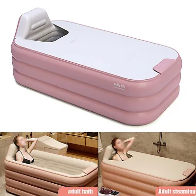 $72.29 • Buy Adult Folding Bathtub Inflatable Portable Water Tub Place Room Spa Bath Big Tub