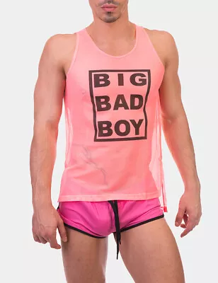 Barcode Berlin Neon Tank Top Big Bad Boy (Pink Neon / Green Neon) • £27.19