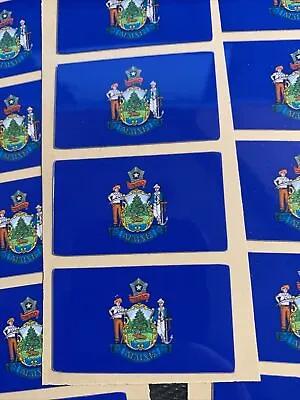 Maine State Flag Decal ME Bike Football Helmet Baseball Sticker 1.9  X 1.1  • $4.85