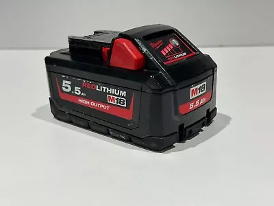 Milwaukee Red Lithium-Ion M18 5.5Ah  High Output Battery • £16