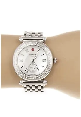 Michele Womens Caber Diamond Stainless Steel Watch MW16A01A2025 • $750