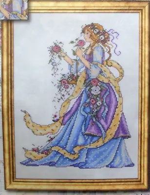 Joan Elliott Lady Rose Cross Stitch Chart+ Fabric • £14.99