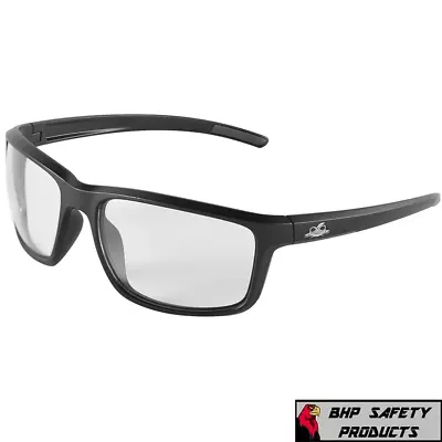 Bullhead Pompano Clear Anti Fog Lens Matte/Black Square Safety Glasses Z87+ • $11.50