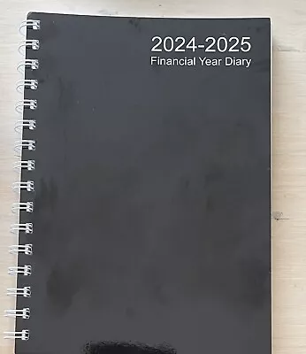 2024 - 2025 Financial Year Diary Black Cover A5 WEEK TO VIEW • $14.97