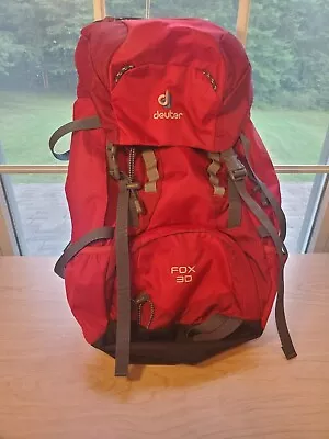 Deuter Fox 30 Liter Children's Backpack In Red - Hiking/Camping Bag For Kids  • $52.50