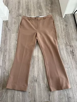 Ladies M&s Collection Soft Brown Bootcut Trousers Size 16 • £6.50