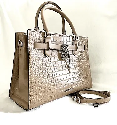 Michael Kors Hamilton Medium Satchel Shoulder Bag In Camel • $179.99