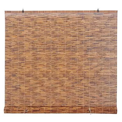 48 X72  Indoor Outdoor Window Blinds Bamboo Roll-Up Reed ShadeCord FreeNatural • $22.98