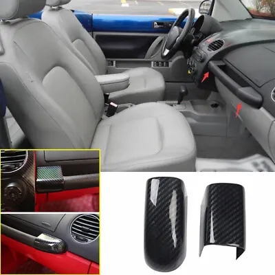 For VW Volkswagen Beetle 2003~2010 2x ABS Carbon Fiber Co~Pilot Dashboard Cover • $39.92